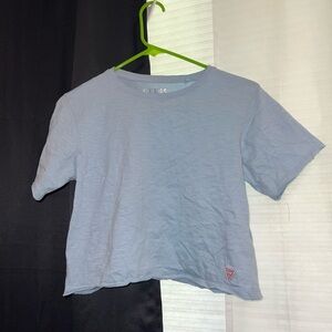 Guess Blue Crop Top Casual Style